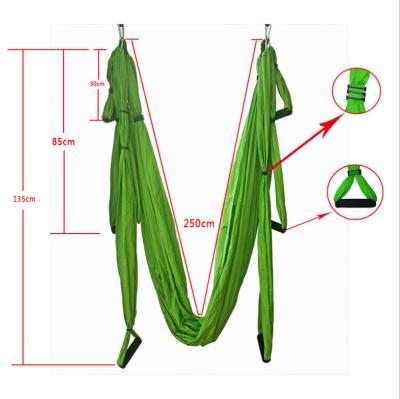 China Durable TAFFETA NYLON Yoga Swing Aerial Flying Air Yoga Hammock for Anti Gravity Inversion for sale