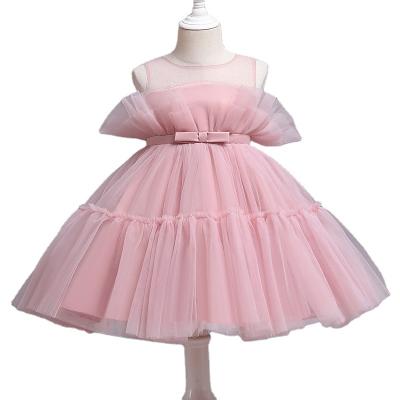 China Baby Dress 0-5Y Mesh Princess Newborn Girl Wedding Party Breathable Sleeveless Fashion Baby's 1st Birthday Holiday Dresses for sale