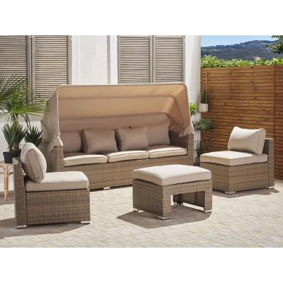 China Sofa Set Patio Garden Modern Outdoor Wicker Rattan Dining Sets Casual Outdoor Furniture Rattan 5 - Person Seating for sale