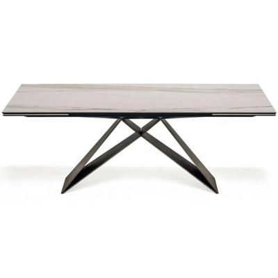 China White extendable widening ceramic dining table for sale