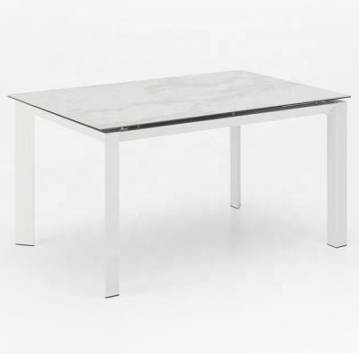 China Extendable Extendable Dining Table with Plan Marble Nosate Ceramic Effect for sale