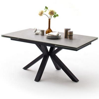 China Extendable ceramic top dining table for sale