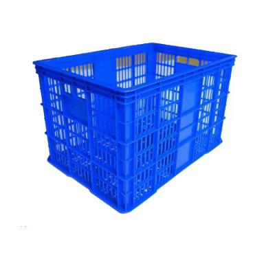 China Plastic Mesh Crate for Harvesting Fruits Customized Vented Container without Iron Handle for sale