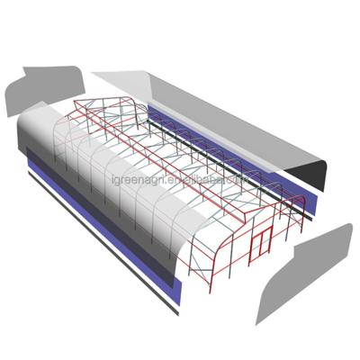 China Complete Greenhouse with Agricultural Plastic Film and 275gsm Zinc Coated Steel Pipe for sale