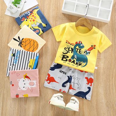 China Wholesale Kids Casual Summer Kids Clothes Cotton Short Quantity Spring Set Cartoon Boys T-shirt Baby Sleeve Custom Made Suit for sale