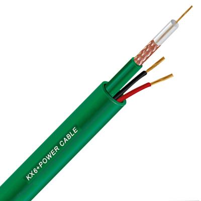 China Al-Mg High Quality CCTV Camera RG59+2C/KX6+2 power/KX7+2C siamese coaxial cable green for sale