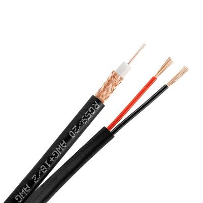 China Telecommunication Good Quality Best Price CCTV Cable RG59+2C RG58 RG6 RG11 Coaxial Cable With Messenger Because/CCS for sale