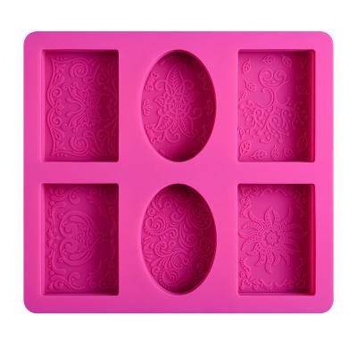 China 2020 New Sustainable Silicone Mold Decorative Design Emboss Complicated Figure Silicone Soap Mold for sale