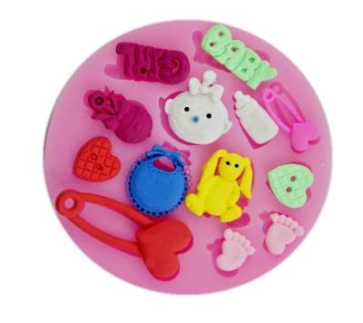 China Disposable Teddy Bears Silicone Fondant Mold and Paste Candy Chocolate Baking Mold for Cake Decorating Tools for sale