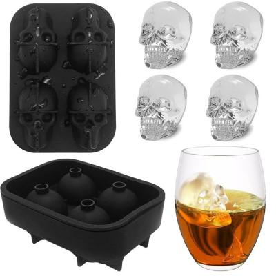 China Viable Hot Food Grade Silicone Ice Cube Mold Ice Cube Tray Devil Mold For Bar Home Party for sale