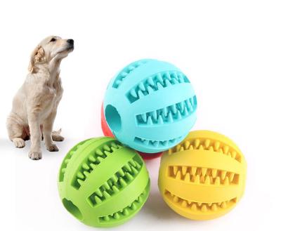 China Viable Dog Molar Teether Snacks Bite Stretch Resistant Ball Rubber Pet Toy Ball for sale