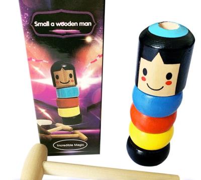 China Japanese Toys Design Amazon Gift Unbreakable Funny Magic Tricks Hot Wooden Magic Immortal Man Small Toy for sale