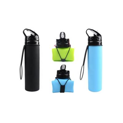 China Wholesale Viable Outdoor Collapsible Silicone Squeeze Sports Water Bottle Collapsible Sports Bottle for sale