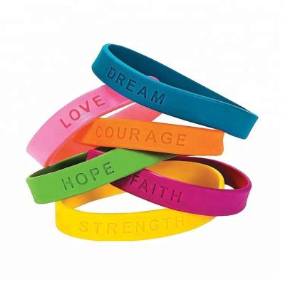 China Custom Colored Non-Mosquito Factory Silicone And Iron Wrist Band for sale