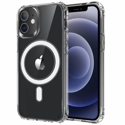 China Safe Transparent Shockproof Soft Filling Silicone Magnet Shockproof Soft Radio Protective Case For iPhone 12 Case 360 ​​Silicone Protect Cover for sale