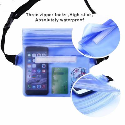 China Protector Cover Fanny Pack Pouch Dry Bag Waterproof Water Resistant With Adjustable Waist Strap For Swimming Snorkeling Boating For Men And Women for sale