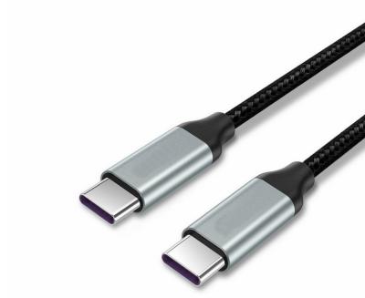 China Convenient Nylon Braided Male To Male Fast Charging Data 3A Type C Cable To Type C PD Charging USB Cable for sale