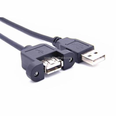 China Camera Factory USB 2.0 Male to Female USB Socket Panel Mount Scanner Printer USB Extension Cable for sale