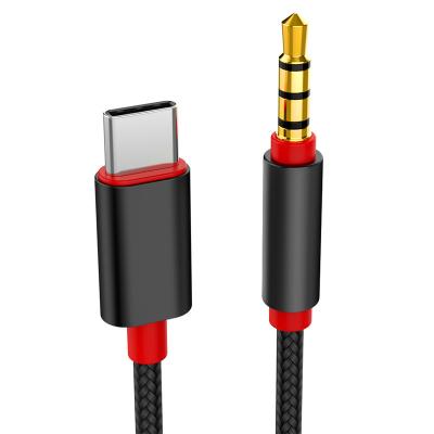 China Convenient 1M Type c to Male Cable 4 Pole Cable Car Audio Audio Earphone Extension Cable for sale