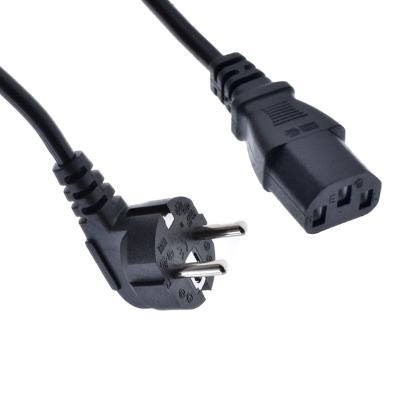 China Consumer Electronics EU To C13 Power Cable IEC PDU Schuko Round 2 Pins 4.8mm To Female Power Cord 1.8m 1.5m Power Cord for sale