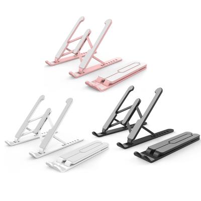 China Foldable Folding Adjustable Height Aluminum Alloy Desktop Laptop Notebook Stand Portable Stand for sale