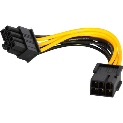 China PC Video Card PCIe 6 Pin Male To Female 8 Pin PCI Express Power Extension Cable for sale