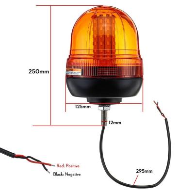 China Plastic+LED 12-24V 60LED Fashion Car Truck Strobe Warning Light Roof 3 Rotating Flash Emergency SUV ATV UTV Flash Strobe Tractor Beacon Light for sale