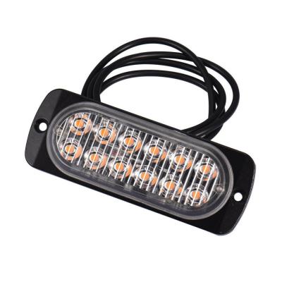 China Emergency Strobe Lights Hazard 12 LED Amber Surface Mount Warning Lights For Car SM202-12D for sale