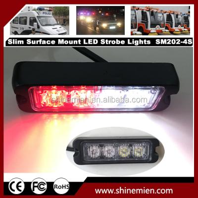 China High Intensity 4*3W Led Police Strobe Warning Light For Car, Outdoor LED Mount Grill Lighthead Light SM202-4S for sale