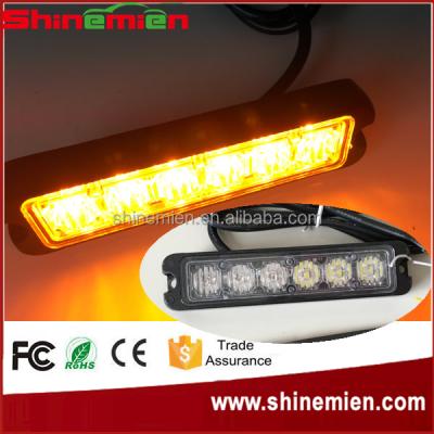 China 6W car LED strobelight, 6 LED lighthead, with 6pcs GEN3 LED, 10+ flash patterns, DC12V-24V SM202-6N for sale