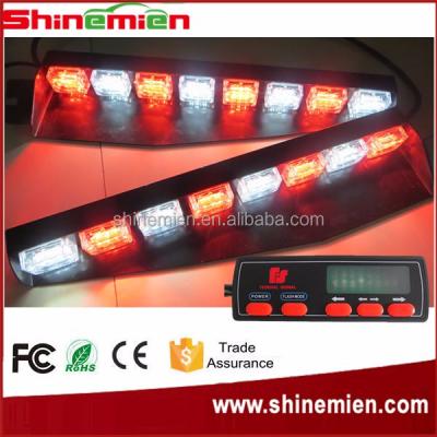 China 48 LED 48 Watt Car Truck Emergency Beacon Light Bar Exclusive Slot Visor Deck Dash Strobe Warning LightBar Red/White/Red/White SM5817N for sale