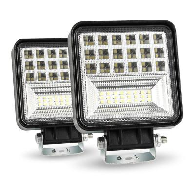 China 126 Watt 6000K 4Inch 42pcs LED Work Light Bar Spot Beam Flood 4WD Offroad SUV Driving Fog Head Lamp SM-LW4” 126W for sale