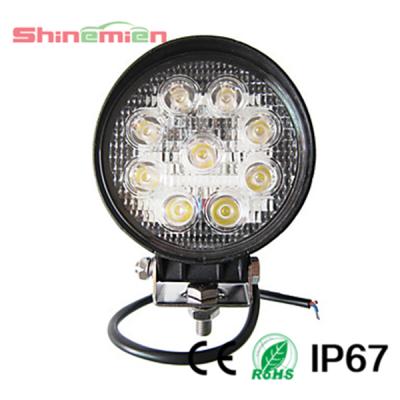 China wholesale 4 Inch 9 LED 27W Round LED Work Light Led Headlight 110mm*128mm*63mm for sale