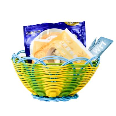 China Wholesale Cheap Traditional Hand Fruit and Food Storage Basket Kitchen Living Room Utensil Basket Storage Eco-friendly Made of Plastic for sale