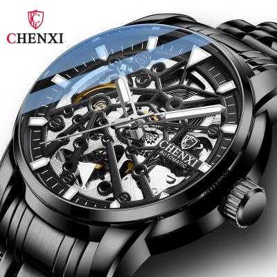 China Global Hot Selling Charming Manual Machinery Men's Global Mechanical Link Dial Stainless Steel Water Resistant CHENXI 8812 Cavity Business Watches for sale