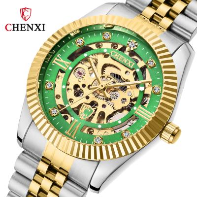 China CHENXI 8804B Water Resistant Fashion Luxury Waterproof Hollow Strap Gold Charm Automatic Mechanical Men's Business Watch for sale