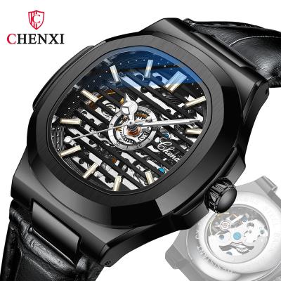 China Hot Sale Band Men Water Resistant CHENXI 8822 Brand Luxury Machinery Business Leather Watches for sale