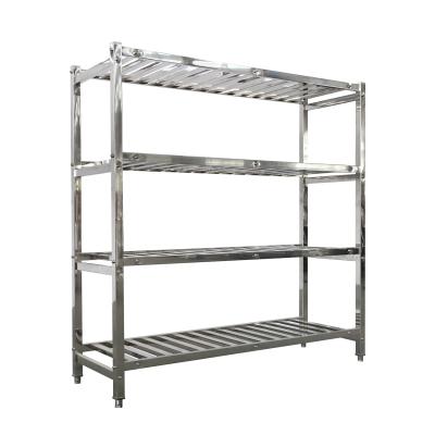 China Stocked Made in China Factory Direct Stainless Steel Wall Mounted  Rack Kitchen Storage Shelf for sale