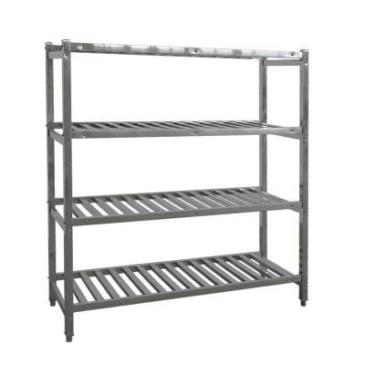 China Stocked 2020 Hot Sale Stainless Steel Foldable Shelves Storey Frame Products Rack Kichen for sale