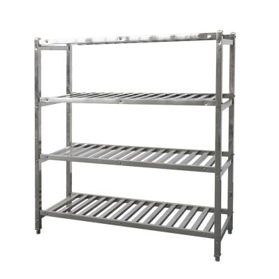 China Stocked Wholesale Stainless Steel Dish Rack Adjustable Kitchen Steel Rack Storage Holder for sale