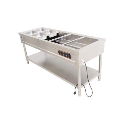 China Stainless steel 201/304 Commercial Bain Marie Food Warmer Stainless Steel Electric with Cabinet for sale