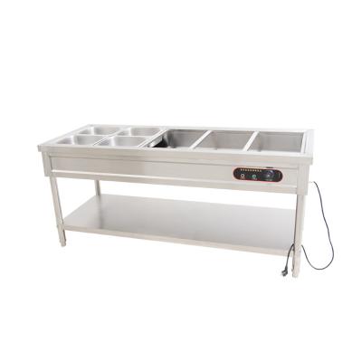 China Stainless steel 201/304 Wholesale Buffet Server Food Warmer Display Cabinet Top Bain Marie Electric Food Heated Catering for sale