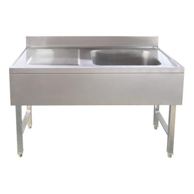 China Without Faucet Modern Outdoor Laundry Basin Restaurant Drainboard Single Sinks Stainless Steel Kitchen Sink for sale