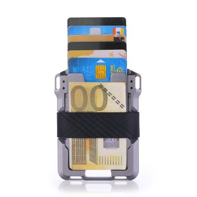 China Hot Vintage RFID Credit Card Wallet Business Card Holder For Men Pocket Metal Wallet for sale