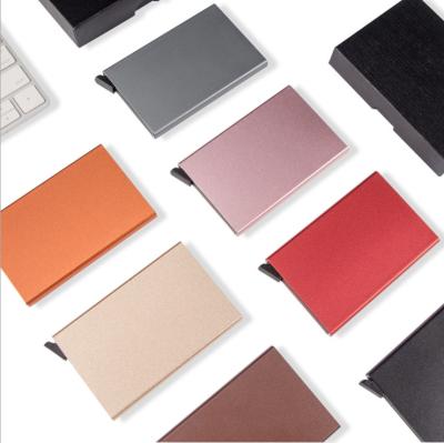 China Ultra-thin credit card wallet men women fashion gifts business card holder business card case promotional slim minimalist simple wallet box for sale