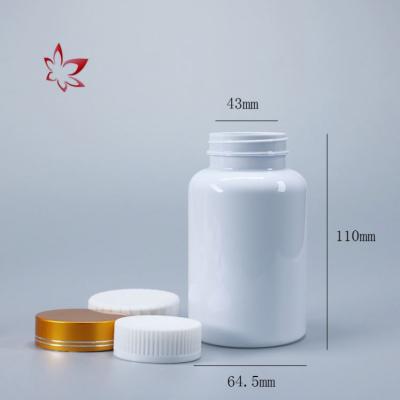 China Medicine Mini Healthy White Medical Bottle Plastic Empty Vitamin Pill Capsule Bottle With Cap for sale