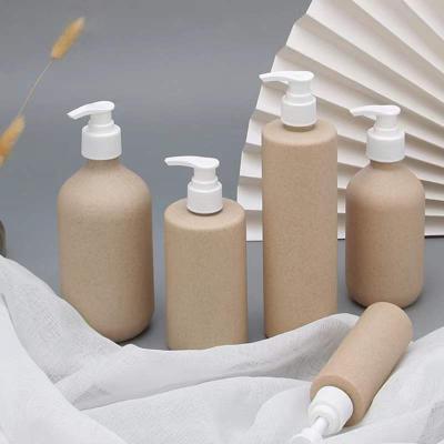 China Cosmetic Degradable Straw Bottle Press The Main Pump Lotion Bottle Shampoo Is Bottled Separately for sale