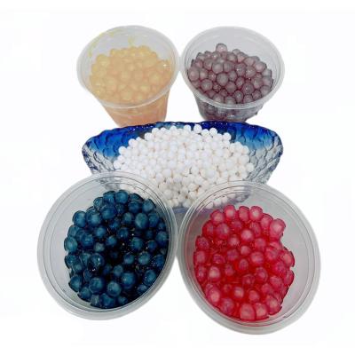 China Milk tea topping can be colored white tapioca pearl for bubble tea for sale