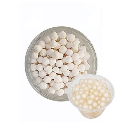 China Milk Tea Topping Good For Eating Taiwan Bubble Tea Food Tapioca White Pearl for sale