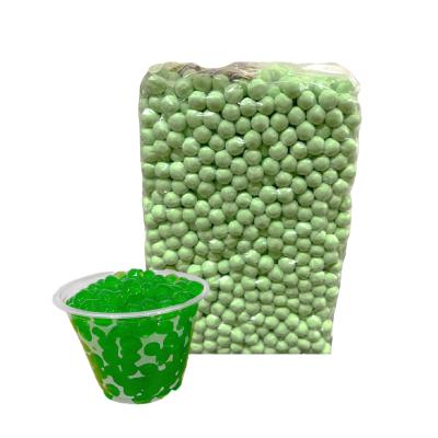 China Boba Drinks New Product Popping Bubble Tea Ingredients Green Tapioca Pearls for sale